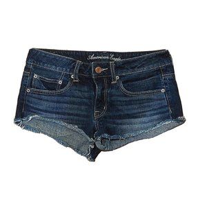 American Eagle Outfitters Jean Denim Shorts Size 6 Womans Low Rise